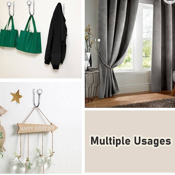 CRYSTAL CLEAR BALL CURTAIN HOLDBACKS - Picture 8 of 9